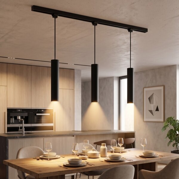 Philips - Lampada a sospensione con cavo per sistema a binario EASYLINK, 3x GU10/7W/230V, 1 m, nera