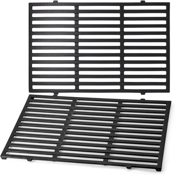 INF Griglie di cottura in ghisa smaltata compatibili con Weber Spirit II 300 serie, Spirit E/310 E320 E330 e Spirit 700 – 46x32x3.5cm