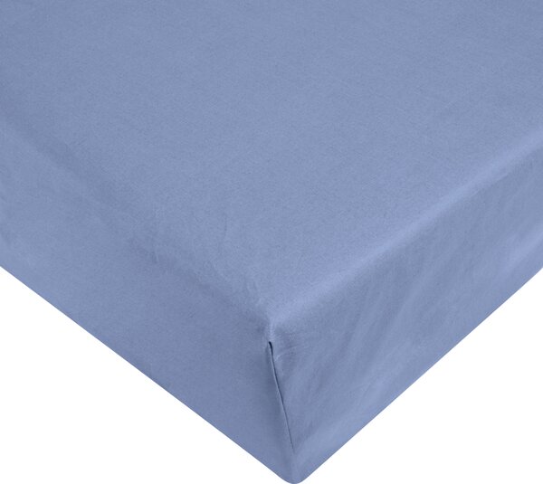 Lenzuolo Inferiore In Misto Lino Violino 175X205+30 Bellora Continuat. Tinta Unita Blu Caleffi