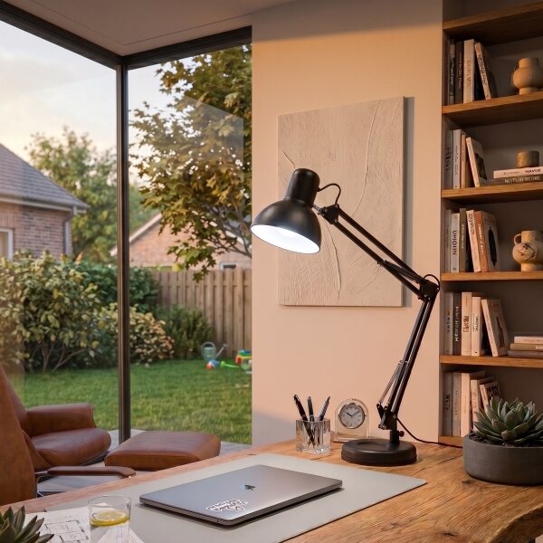Brilagi - Lampada da tavolo LED ROMERO 1xE27/10W/230V nera