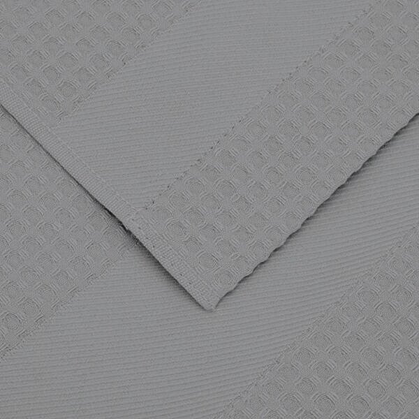 Asciugamano Con Ospite In Nido D'ape Ape 40X60+60X100 Bellora Continuat. Tinta Unita Asfalto Caleffi