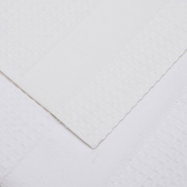 Asciugamano Con Ospite In Nido D'ape Ape 40X60+60X100 Bellora Continuat. Tinta Unita Bianco Caleffi