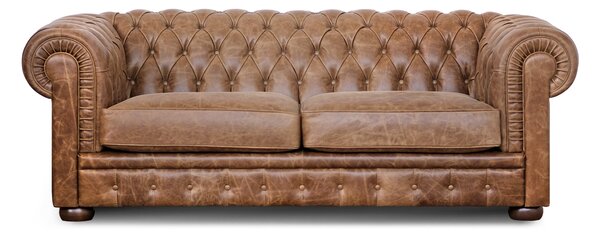 Divano Chesterfield in Pelle Primo Fiore Premium – Iconico, Finiture di Pregio