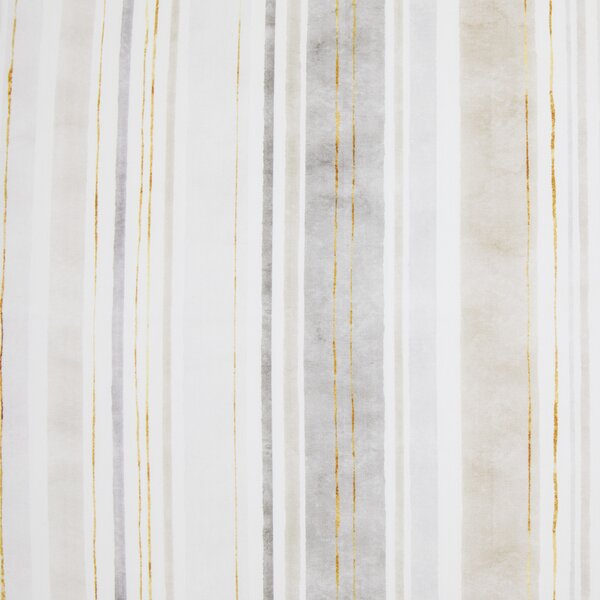 Copripiumino Con Federe In Percalle Stripes Gold 255X205 + 2 Federe50X80 Bellora Geometrico Grigio Caleffi