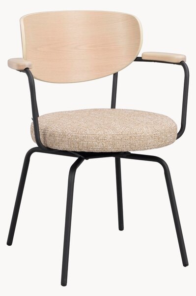 Set di 2 sedie da pranzo girevoli imbottite Merrick