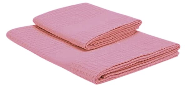 Asciugamano Con Ospite In Nido D'ape Ape 40X60+60X100 Bellora Continuat. Tinta Unita Malva Caleffi