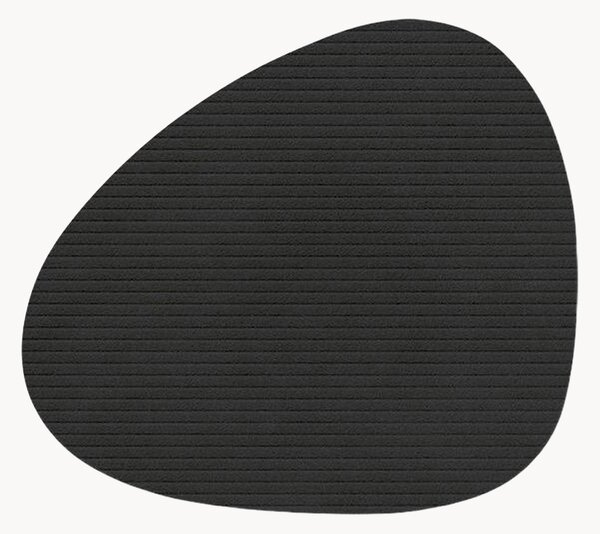 Set di 2 sottobicchieri asimmetrici in pelle Corduroy