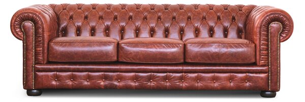 Divano Chesterfield in Pelle Primo Fiore Premium – Iconico, Finiture di Pregio