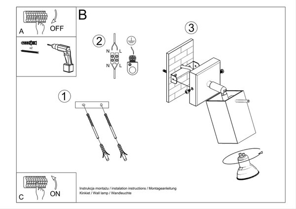Plafoniera da Soffitto GU10 MERIDA Orientabile in Acciaio
