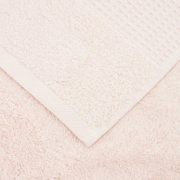 Telo Bagno In Acrilico Dralon Fiocco 100x150 Bellora Continuat. Tinta Unita Rosa Caleffi
