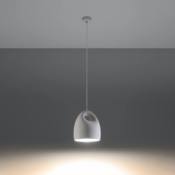 Lampada a Sospensione BUKANO E27 in Ceramica Bianca