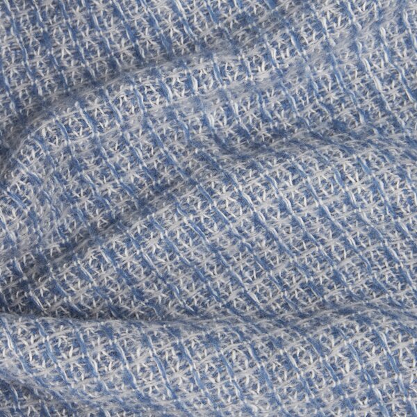 Telo Arredo Copridivano In Plaid Grandecor In Tinto In Filo Armonia 130x170 Bellora Moderno Blu Caleffi