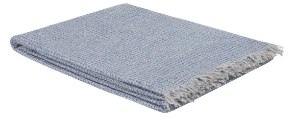 Telo Arredo Copridivano In Plaid Grandecor In Tinto In Filo Armonia 130x170 Bellora Moderno Blu Caleffi