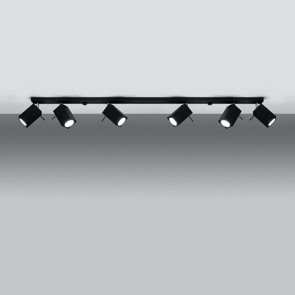 Plafoniera da Soffitto 6xGU10 MERIDA 6L Orientabile in Acciaio