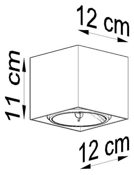 Applique da soffitto BLAKE per lampade AR111 in Alluminio