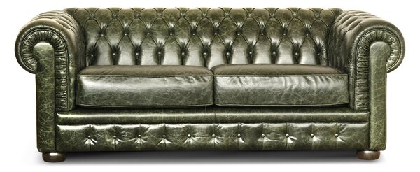 Divano Chesterfield in Pelle Primo Fiore Premium – Iconico, Finiture di Pregio