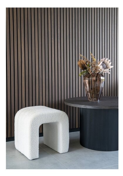Sgabello bianco in tessuto bouclé Colma - House Nordic