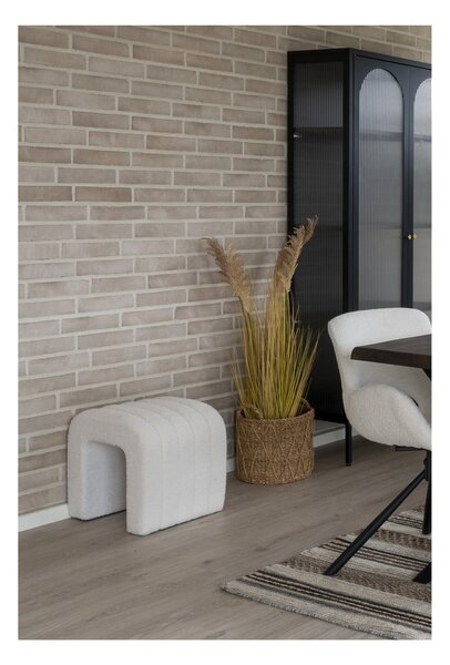 Sgabello bianco in tessuto bouclé Colma - House Nordic