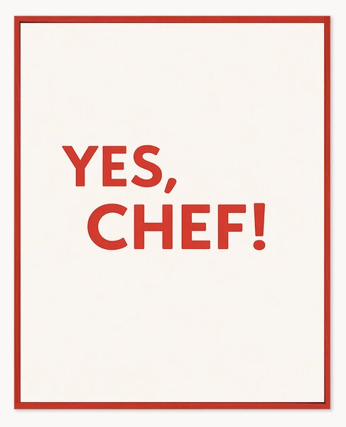 Stampa digitale incorniciata fatta a mano Yes, Chef