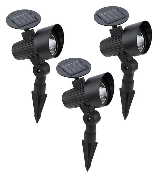 Eglo 48504 - set da 3 lampade solari a LED GIONATA LED/200 mAh IP44 nero