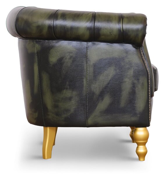Poltrona Chesterina Pelle Primo Fiore Premium - Design Iconico
