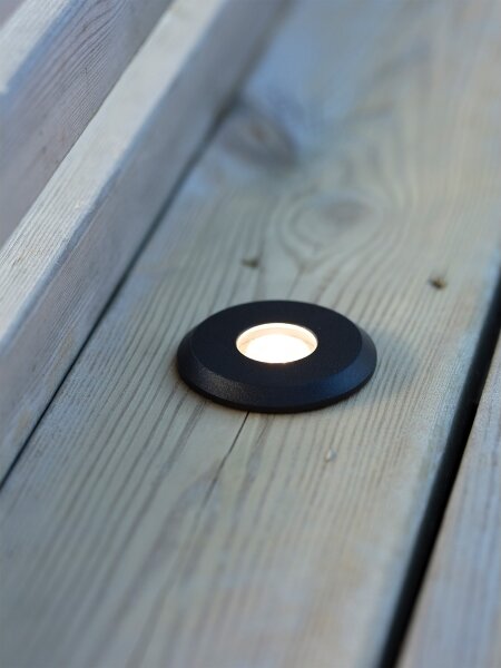 Markslöjd 107285 - Lampada da incasso per esterni a LED GARDEN24 LED/3W/24V IP44 nera