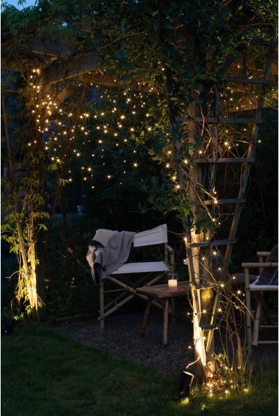 Markslöjd 108179-LED Tenda luminosa natalizia per esterni GARDEN24 160xLED/24V 3,1m bianco caldo