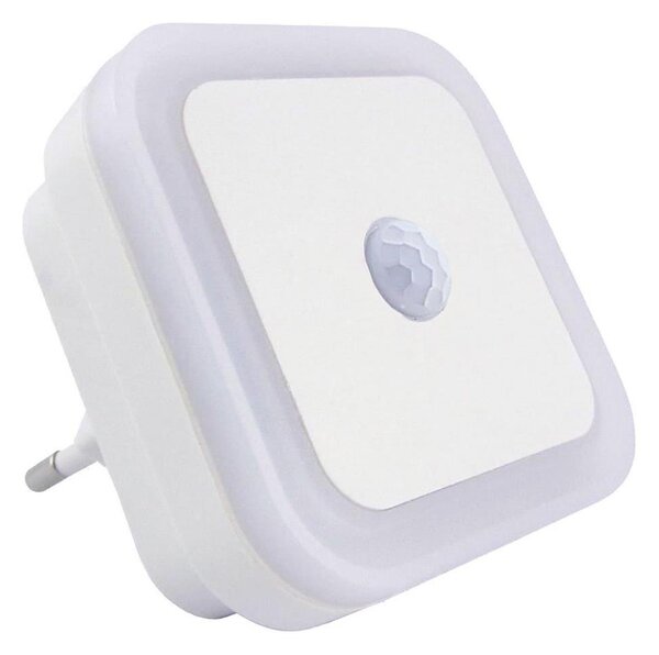 Luce notturna a LED con sensore di movimento e sensore crepuscolare LED/0,5W/230V bianco