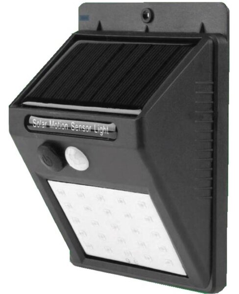 HÖFFTECH - Lampada da parete solare a LED con sensore LED/3,7V 1200 mAh IP65