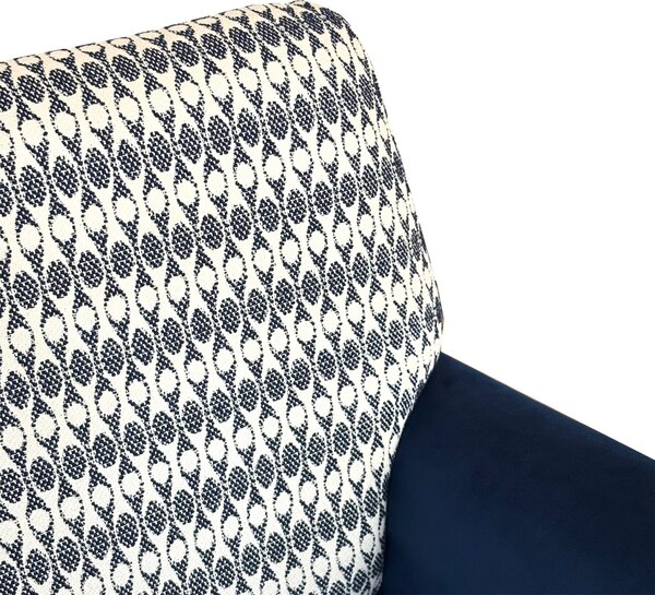 Poltrona Vico Velluto e Tessuto Fantasia - Design Iconico