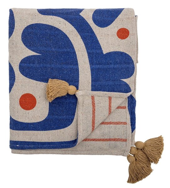 Coperta blu 130x160 cm Eviaya - Bloomingville