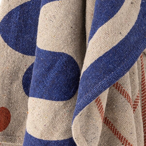 Coperta blu 130x160 cm Eviaya - Bloomingville