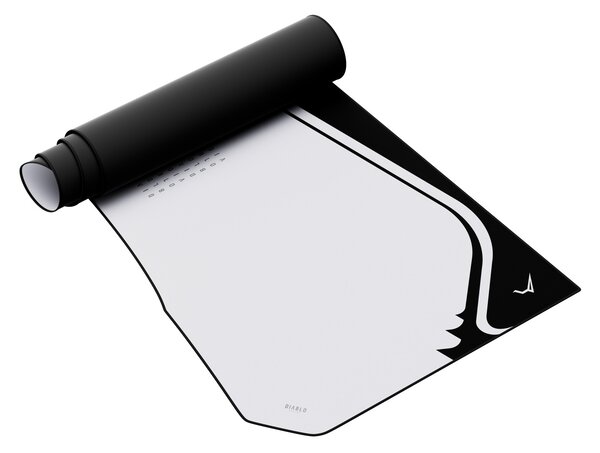 Grande tappetino gaming da scrivania, grigio, 120x52 cm: Diablo X-Forge Nightwolf Moon
