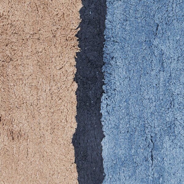 Tappeto D'arredo In Cotone Amorgos 50x80 Carrara Moderno Blue Caleffi