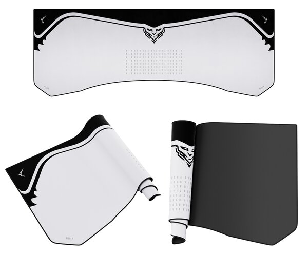 Grande tappetino gaming da scrivania, grigio, 140x52 cm: Diablo X-Forge Nightwolf Moon