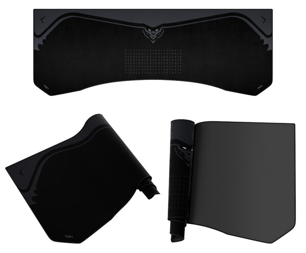 Grande tappetino gaming da scrivania, nero, 140x52 cm: Diablo X-Forge Burned Black