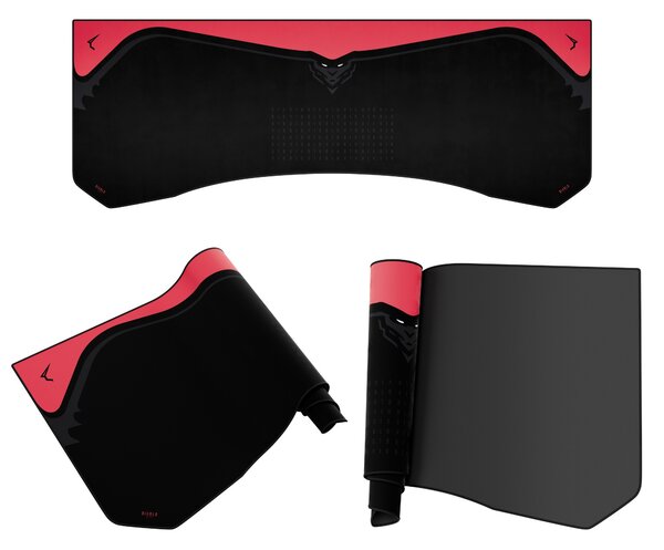 Grande tappetino gaming da scrivania, nero e rosso, 140x52 cm: Diablo X-Forge Black Bloody Mary
