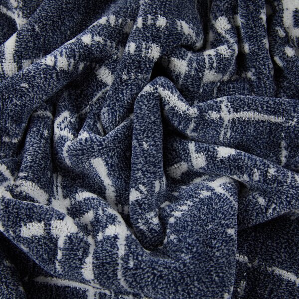 Asciugamano Con Ospite In Acrilico Dralon Scratch 40X60+60X100 Trussardi Moderno Blue Caleffi