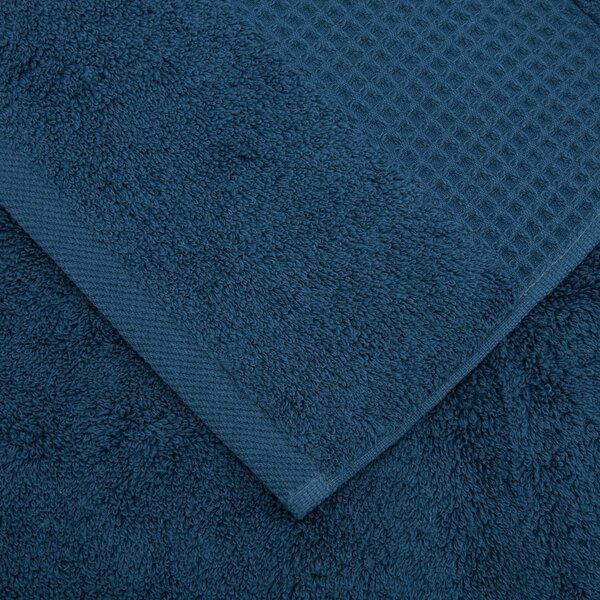 Telo Bagno In Acrilico Dralon Fiocco 100x150 Bellora Continuat. Tinta Unita Blu Caleffi