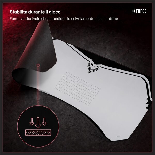 Grande tappetino gaming da scrivania, grigio, 120x52 cm: Diablo X-Forge Nightwolf Moon
