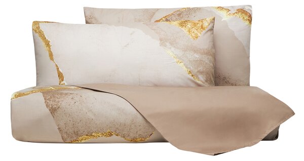 Copripiumino Con Federe MATRIMONIALE - 255X255 2 FEDERE50X80 Shibui BEIGE Percalle Caleffi