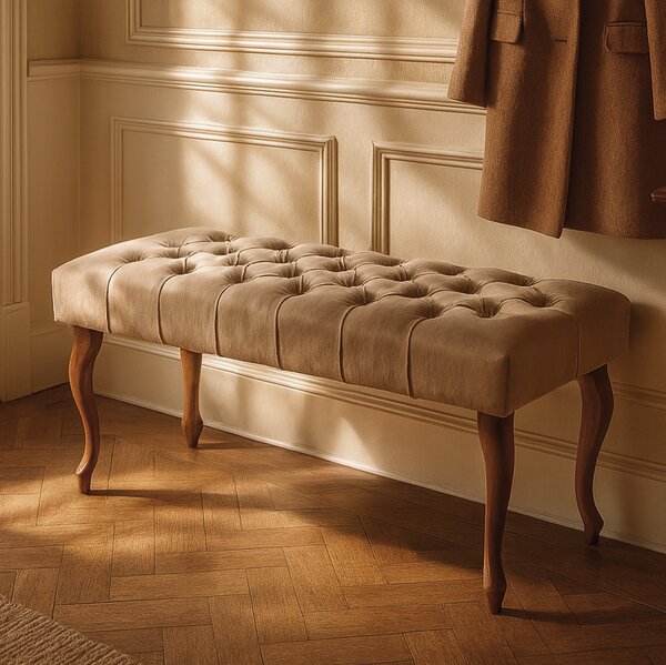 Panca trapuntata CHESTERFIELD LATTE