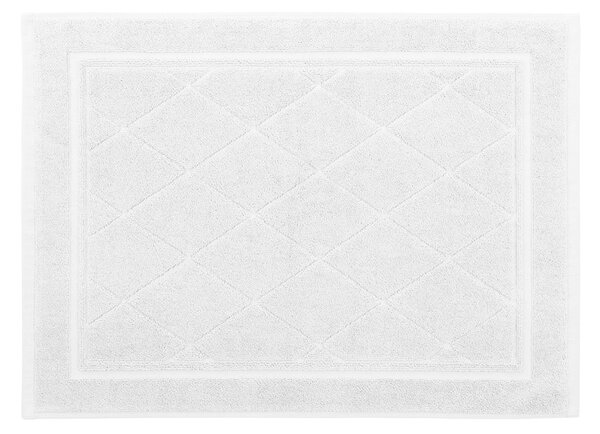 Tappeto Bagno In Cotone Minorca CM. 50X70 Hotellerie Tinta Unita Bianco Caleffi