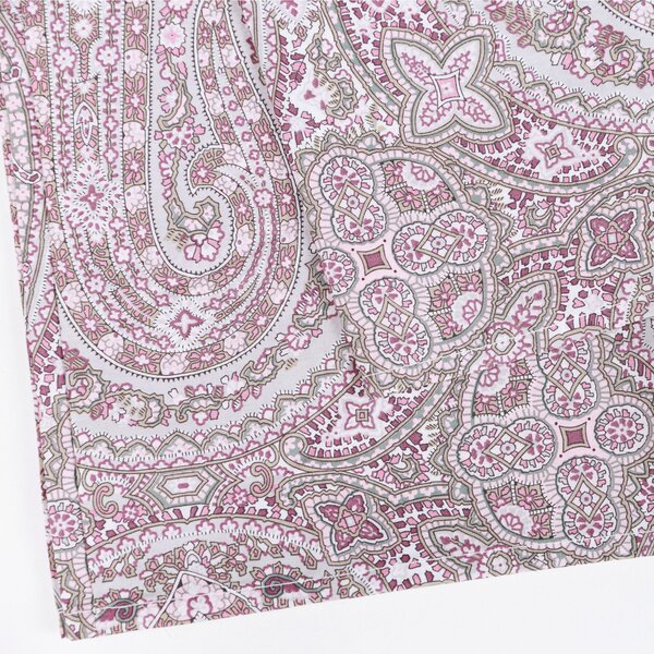 Completo Copripiumino In Percalle Royal Paisley Piazza E Mezza - 200X255 125X205 + 1 Federa 50X80 Emporium Moderno Rosa Caleffi