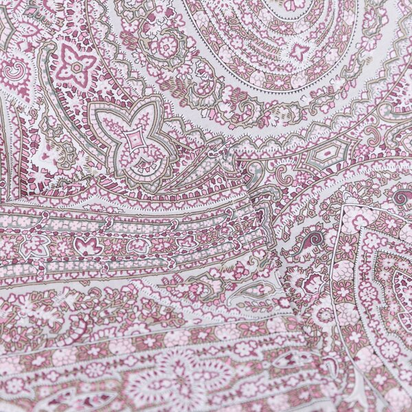 Completo Copripiumino In Percalle Royal Paisley Piazza E Mezza - 200X255 125X205 + 1 Federa 50X80 Emporium Moderno Rosa Caleffi