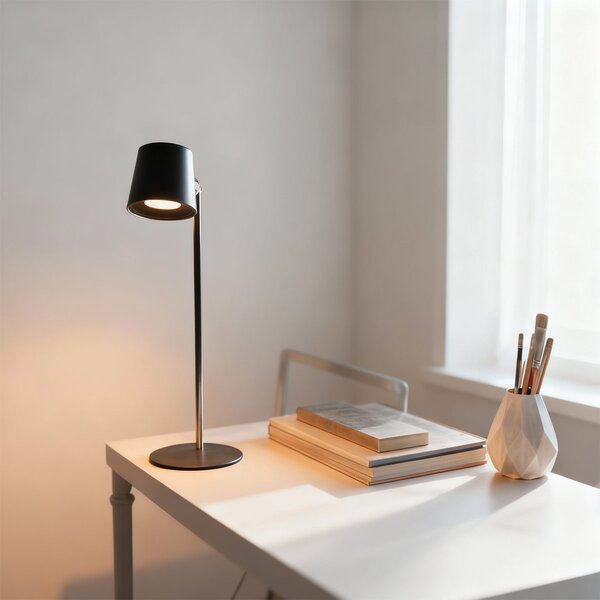 Lampada LED CCT Ricaricabile e Orientabile da Muro o da Tavolo Colore Bianco Variabile CCT