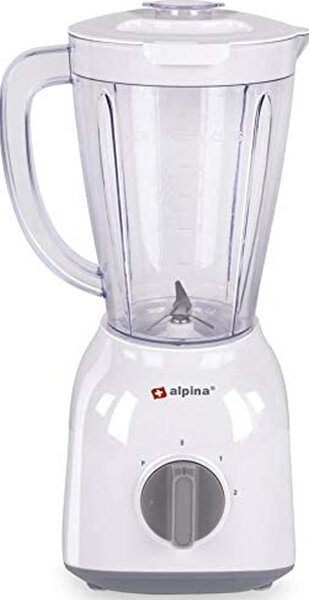 Frullatore 1,5L Potenza 400W con 2 Velocità Lame in Acciaio Inox Resistente Bianco