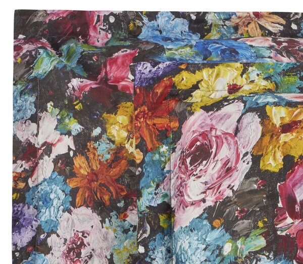 Completo Copripiumino In Raso Di Cotone Painted Garden Matrimoniale - 255X255 175X205 + 2 Federe 50X80 Mirabello Floreale Multicolor Caleffi