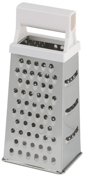 Grattugia Multifunzione da Cucina 3 Modalità di Taglio 8,5x10,5x24,5 cm in Acciaio Inox