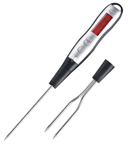 Termometro Digitale da Cucina per Alimenti Sonda con Timer e Luce a LED